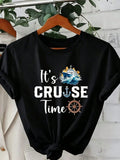 Oversize T-Shirt, Printed With The "Cruise Time" Design, Is Specially Designed For Cruise Travel