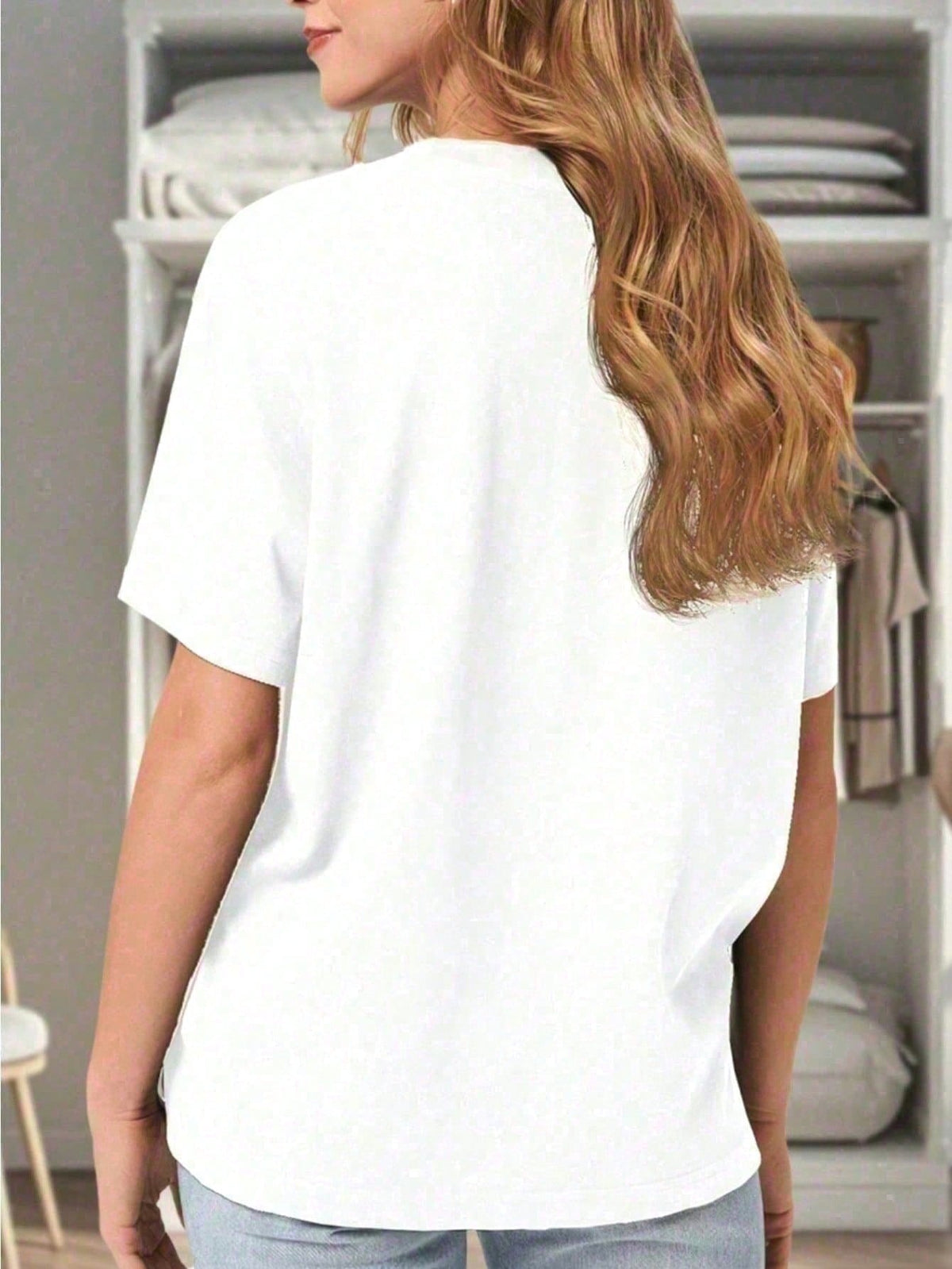 Autism Awareness Coquette Bow Print Tee Cotton Crew Neck Short Sleeve Top