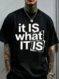 "This Is What It Looks Like" Casual Round-Neck Short-Sleeve T-Shirt, Perfect For Daily Commutes And Lounging At Home