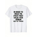 Men's Funny T-Shirt Graphic T-Shirt For Men Funny, If You See Me Taking To Myself T-Shirt. Joke Sarcastic Tee T-Shirt Soft Fabric, Breathable, Comfortable Short Sleeve T-Shirts Perfect For Summer