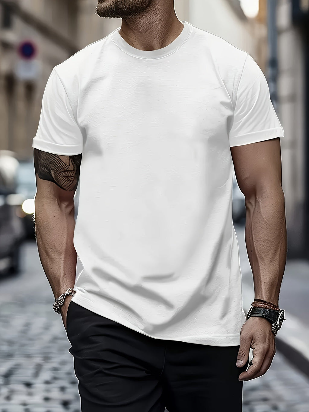 Men’s Jesus Dropped The Charges Back Print T‑Shirt, Nail Cross Thorn Crown Graphic Crew Neck Short Sleeve Christian Faith Casual Tee