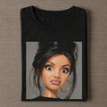 Stank Face Doll Meme Print Short Sleeve Tee Vintage Baggy Crew Neck Top