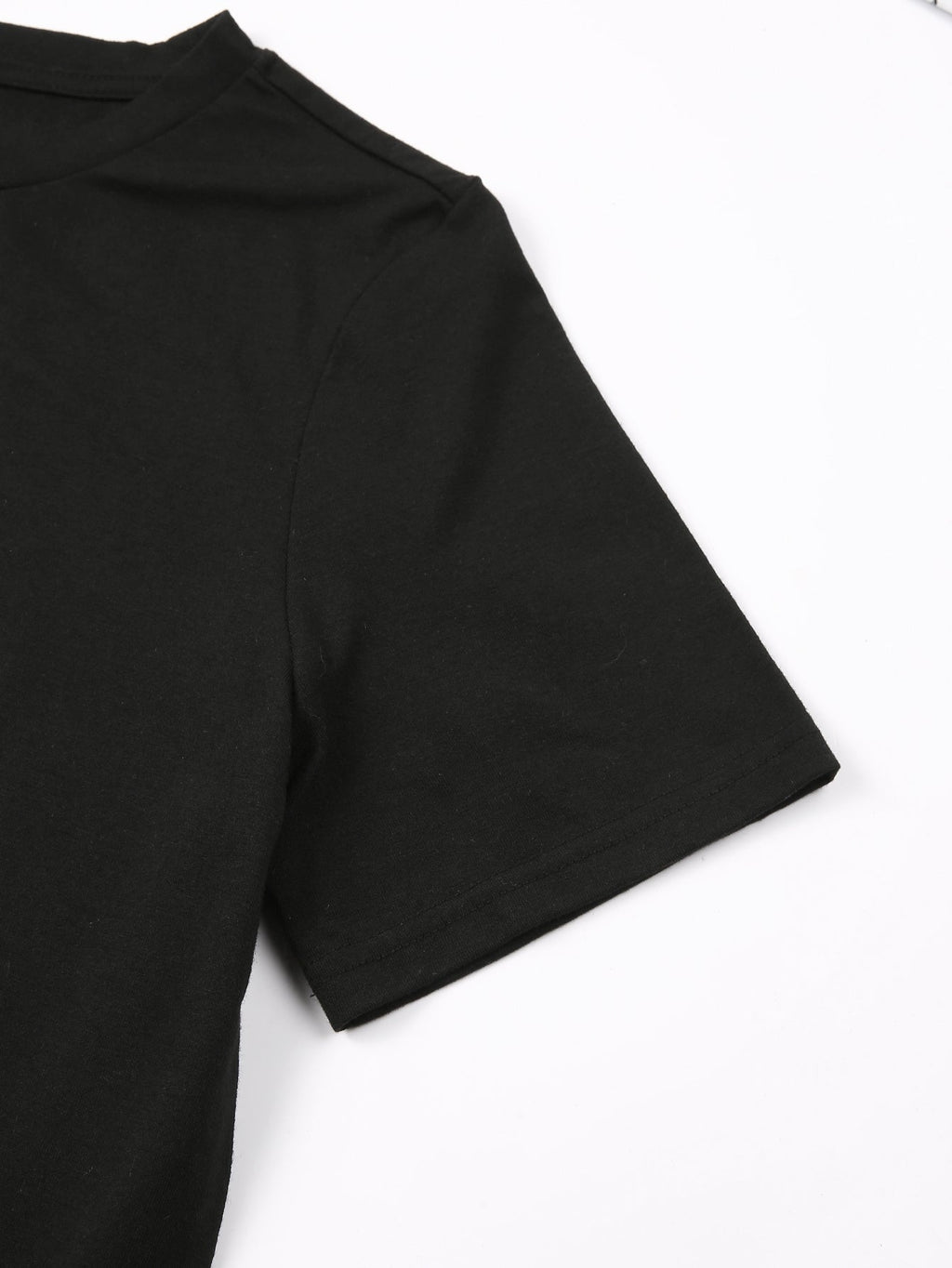 Men'S "I'll Be In The Garage" Graphic T-Shirt - Black with White Print, Casual Loose Fit, Perfect for Summer