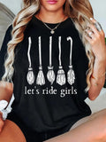 Halloween Let'S Ride Witches T-Shirt