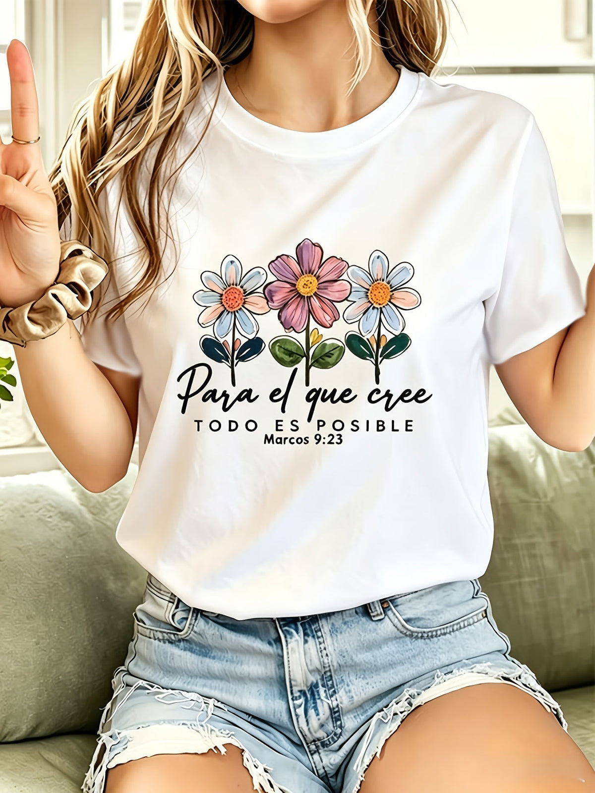 Todo Es Posible Christian T-Shirt, Mark 9:23 Bible Verse Tee