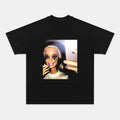 Dark Doll Graphic Crew Neck Short Sleeve Tee Unisex Gothic Street Casual Top