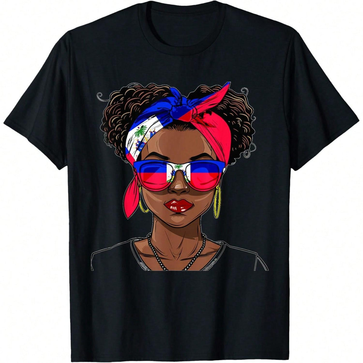 Haiti Flag Outfit For Woman Uniform Souvenirs Haitian T-Shirt