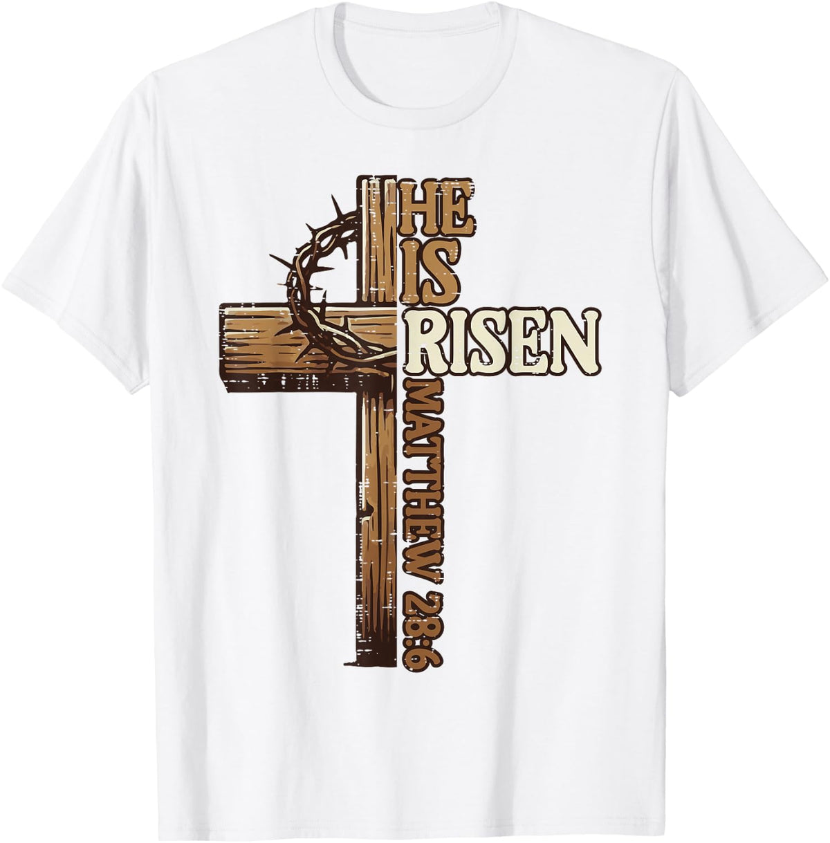 Easter Day Cross He is Risen Jesus Christian Unisex T-Shirt