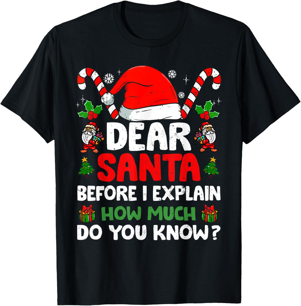 Dear Santa I Can Explain Funny Christmas Design Unisex T-Shirt