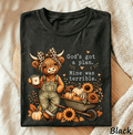 Cute Highland Cow Graphic Short‑Sleeve T‑Shirt, Funny Christian Religious Humor Casual Top，Women Tshirts