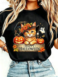 Halloween Cute Cat Pumpkin Ghost, Men'S T-Shirt