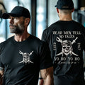 Men’s Vintage Pirate Graphic Short‑Sleeve T‑Shirt, Retro Nautical Skull Casual Crew Neck Top，Men Tshirts
