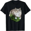 Mens Watermelon Cat Meme Print Tee Crew Neck Soft Comfort Street Sport Top