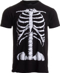 Unisex Skeleton Ribcage Jumbo Graphic Short‑Sleeve T‑Shirt, Halloween Crew Neck Casual Spooky Top