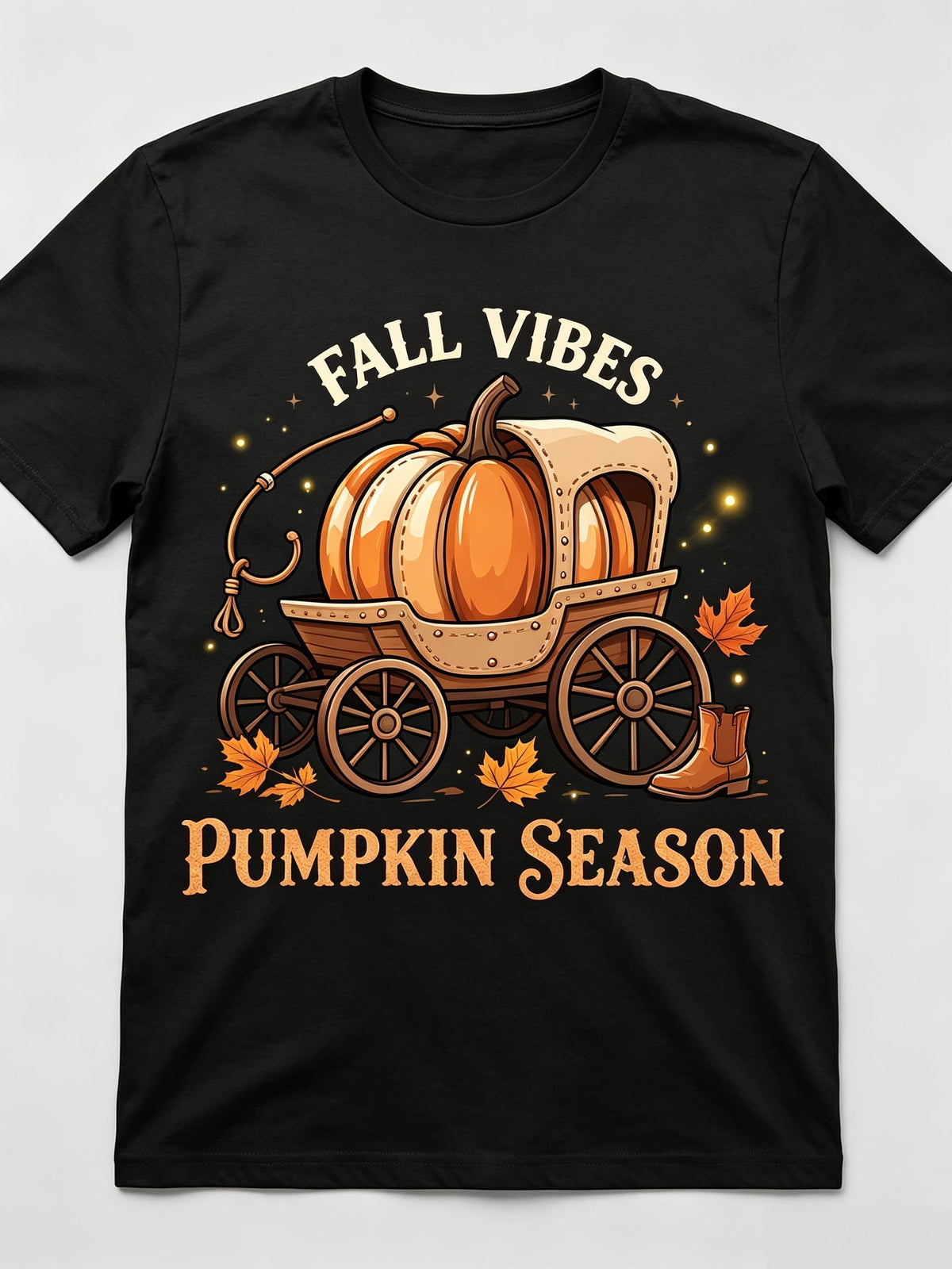 Western Fall T-Shirt Cow Print Pumpkin Teal Bow Cowboy Hat Boots Horse Wagon Hello Welcome Cozy Vibes Pumpkin Season Graphic Tee