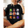 Women's Halloween Graphic T-Shirt Vintage Style, Pumpkin Prints Women Streetwear Top，Halloween Clothing
