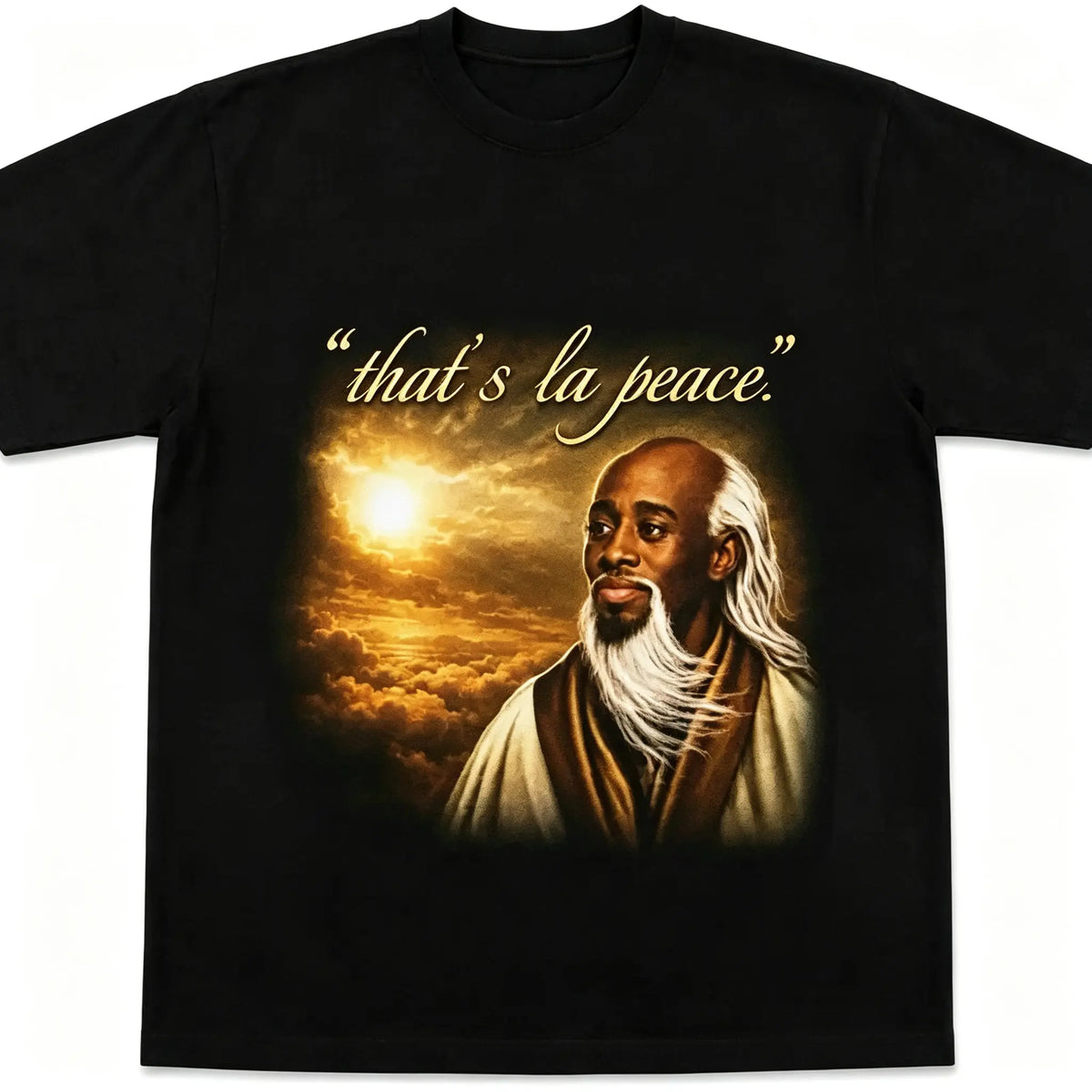 Black Print Crew Neck Short Sleeve Tee Unisex Cotton Casual Simple Top