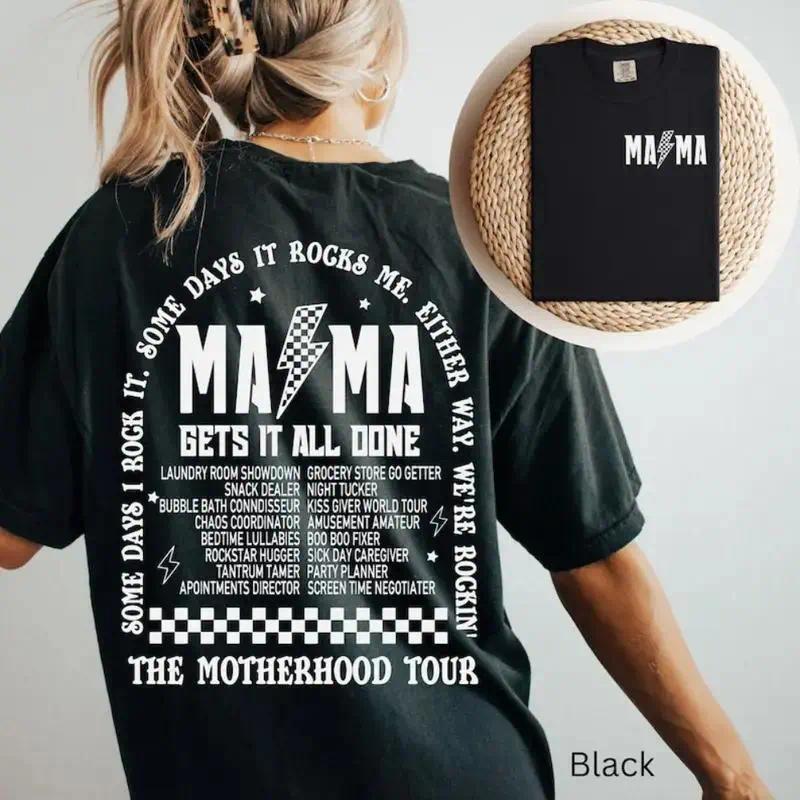 Mama T-shirt |   Motherhood Tour Shirt |   Retro Rock Concert Mama Tee |   Mother's Day Shirt |   Motherhood Tee |   Fun Mama Tee funny