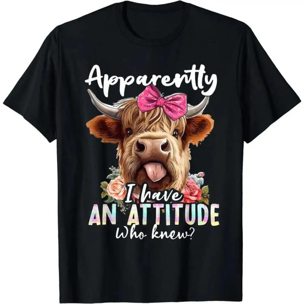 Discover Your Attitude With Sarcasm Highland Cow T-Shirt