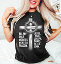 Women’s Christian Faith Graphic Short‑Sleeve T‑Shirt，All My Role Models Went To Prison Cross Thorn Crown Sarcastic Religious Tee
